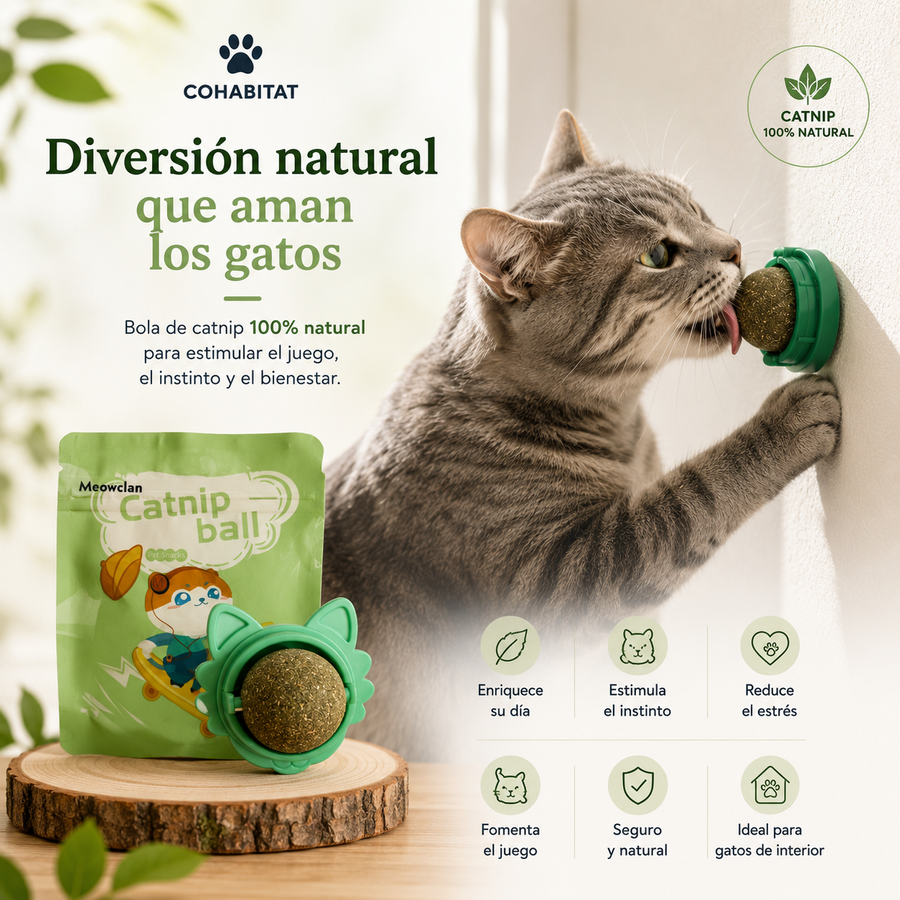 CatJoy™ — Bola Interactiva de Catnip para Gatos