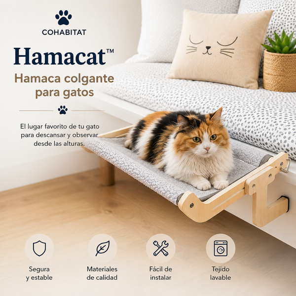 Hamacat™ — Hamaca Colgante Premium para Gatos