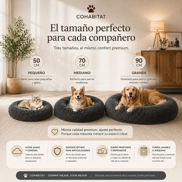 Cama Premium para Perro · Gris Antracita