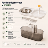 HydroDuo™ — Comedero Elevado con Fuente Automática 3L