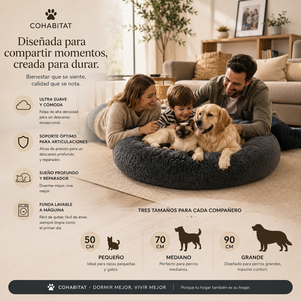 Cama Premium para Perro · Gris Antracita