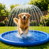 SplashPaw™ — Piscina Refrescante con Aspersor para Perros