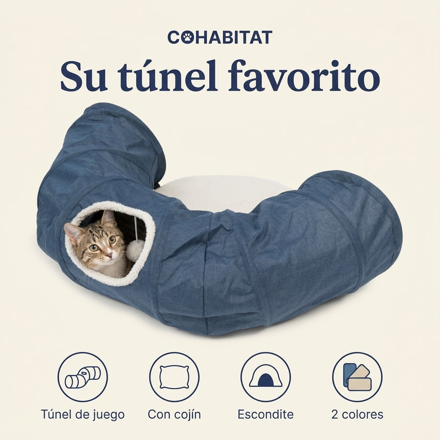 Catit Vesper · Túnel con cojín para gatos