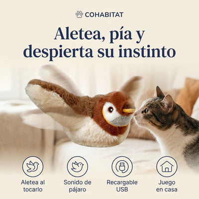 FlyBird · Pájaro interactivo con sonido para gatos