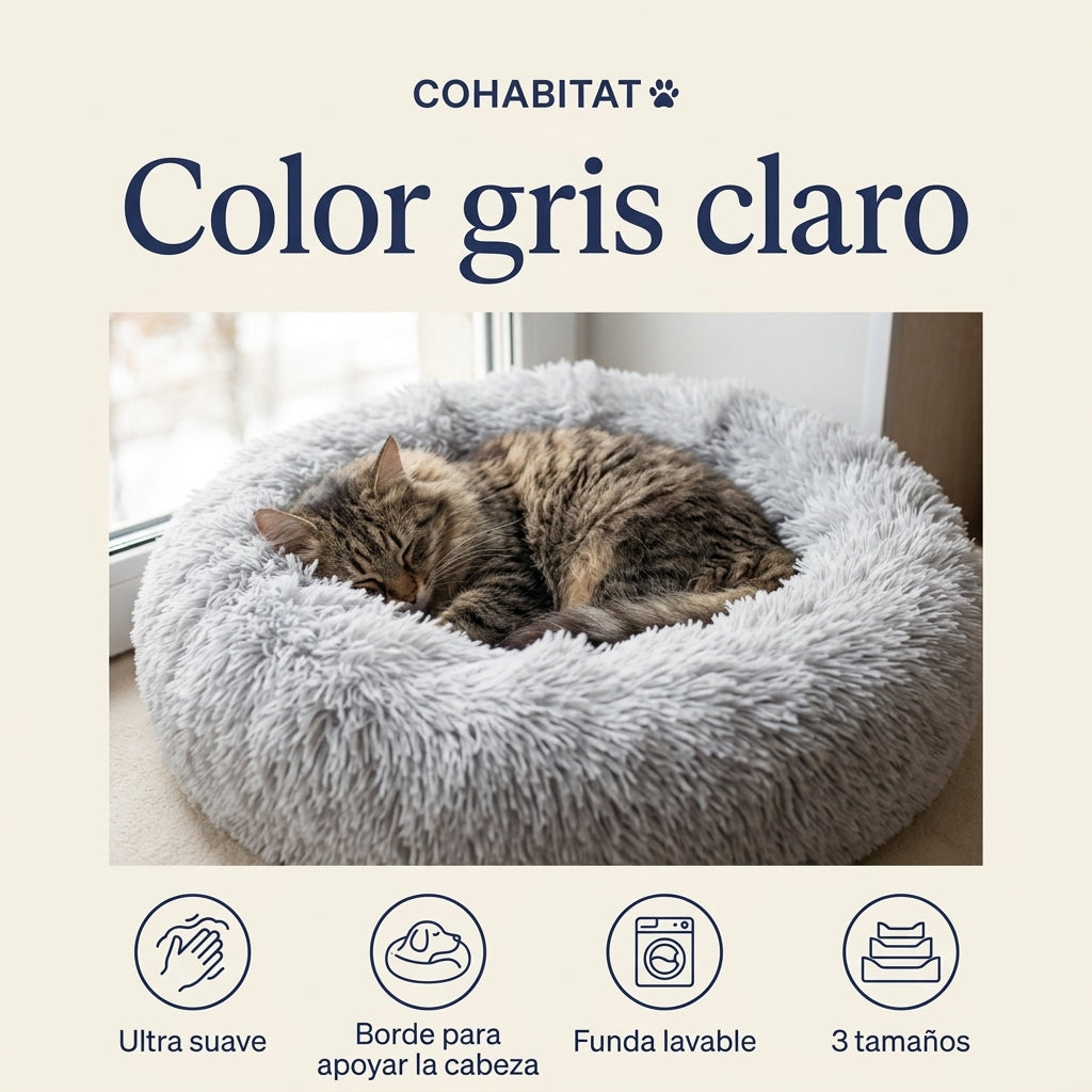 Cama Premium para perro · Gris claro