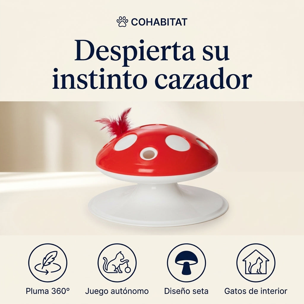 Catit Senses · Seta con pluma interactiva 360°