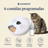 Catit PIXI Smart · Comedero de 6 raciones para pienso y comida húmeda