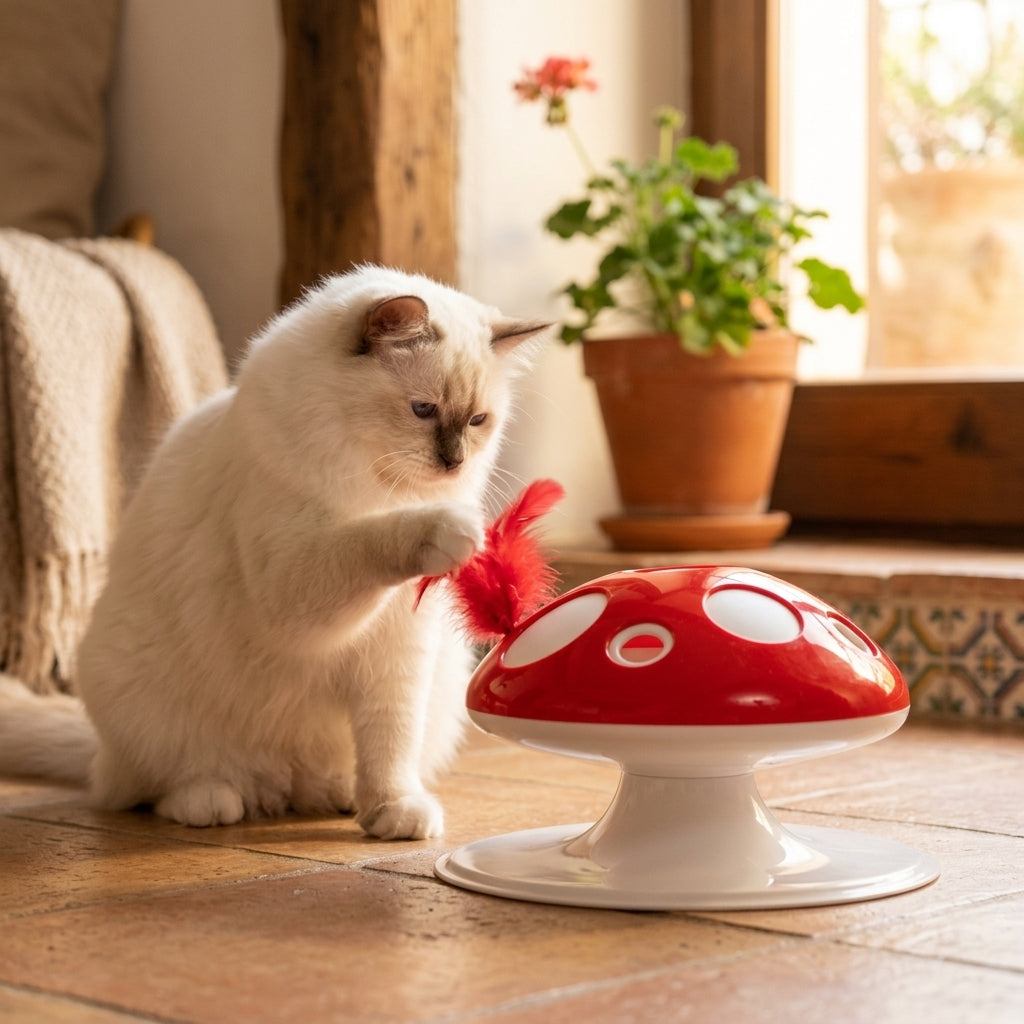 Catit Senses · Seta con pluma interactiva 360°