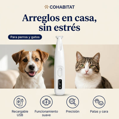 PawTrim · Recortadora de precisión para patas y cara
