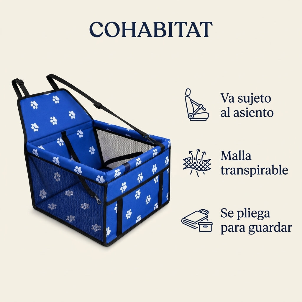 Asiento de viaje para perro en el coche