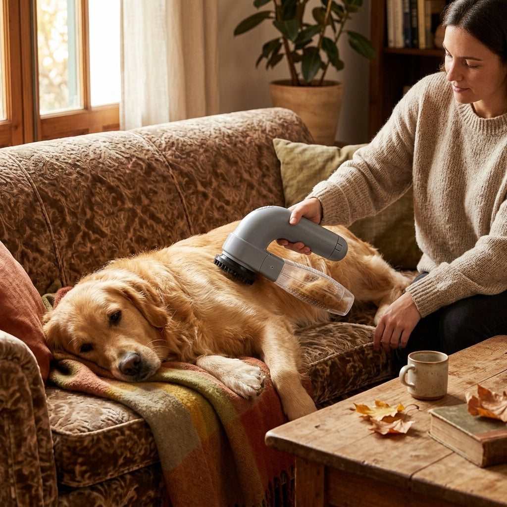 ShedVac · Aspirador de pelo inalámbrico para mascotas
