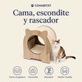 Catit Vesper Minou · Cueva, cama y rascador para gatos