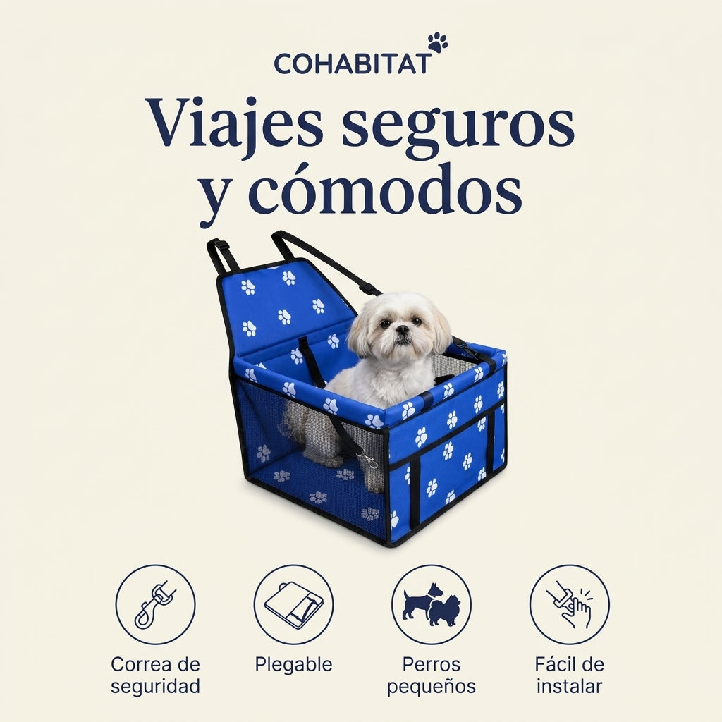 Asiento de viaje para perro en el coche