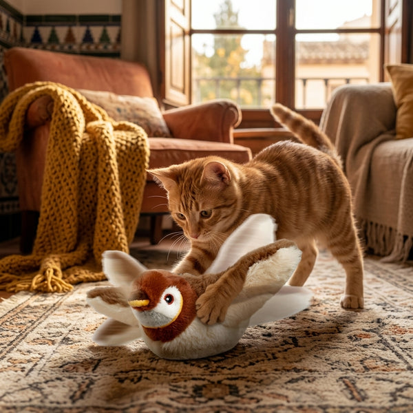 FlyBird · Pájaro interactivo con sonido para gatos