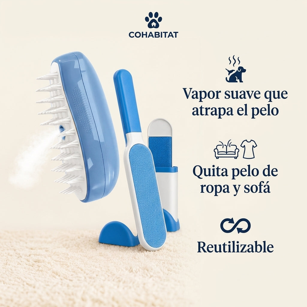 PetCare Duo · Kit de cepillos para mascotas