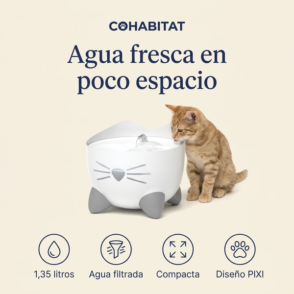 Catit PIXI Mini · Fuente compacta de 1,35 L
