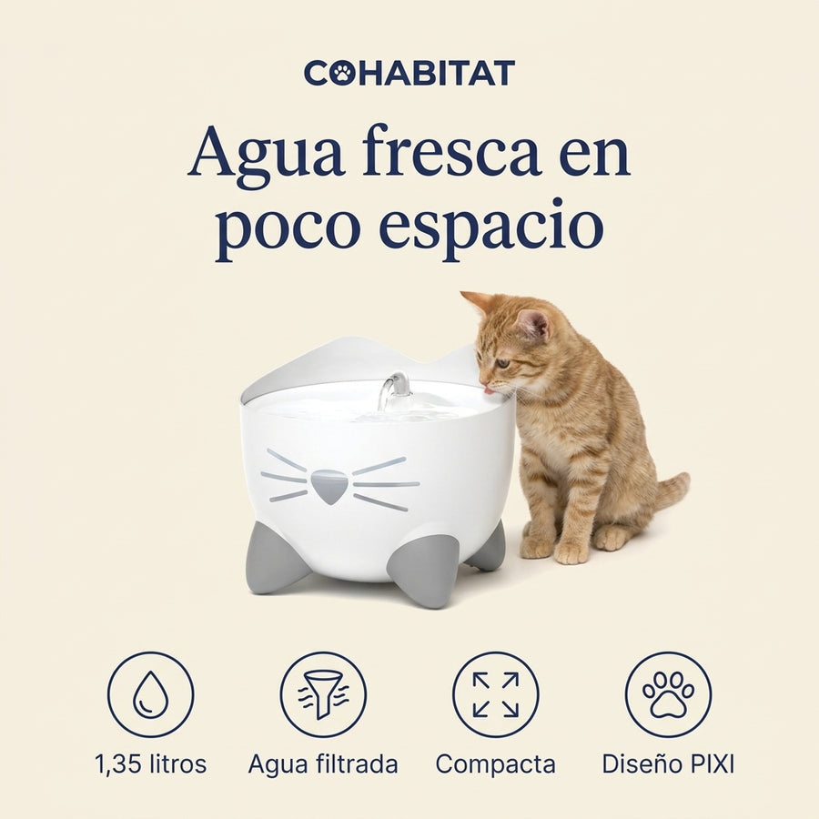 Catit PIXI Mini · Fuente compacta de 1,35 L