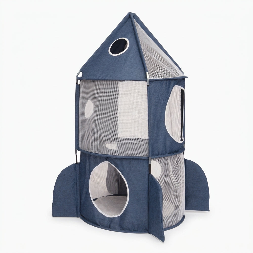 Catit Vesper Rocket · Cohete de juego plegable de 3 niveles
