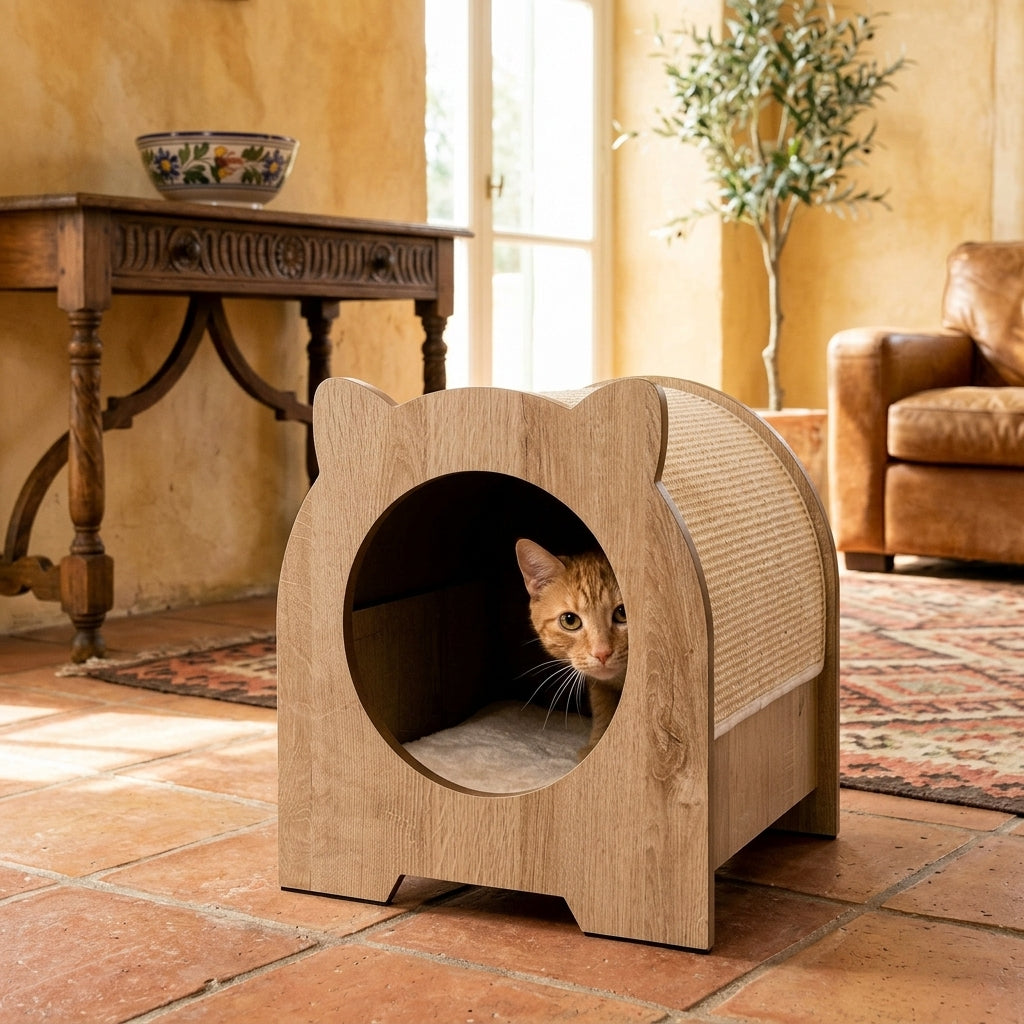 Catit Vesper Minou · Cueva, cama y rascador para gatos