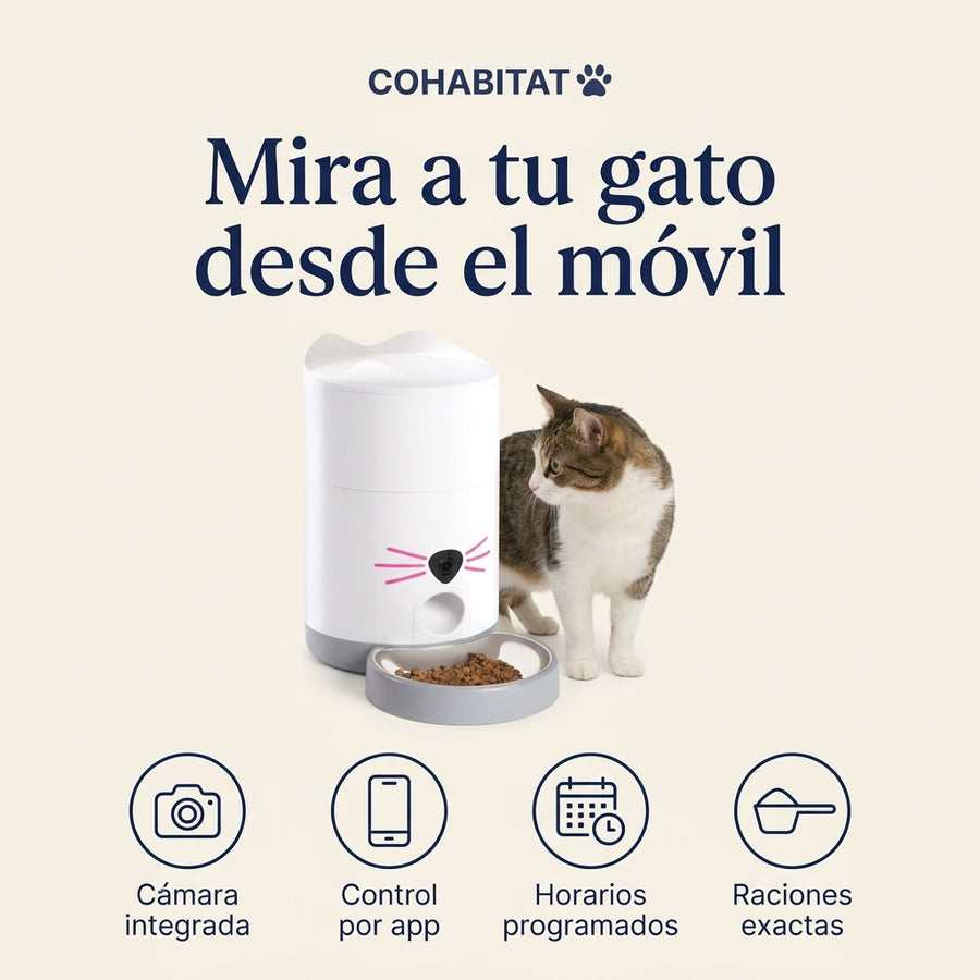 Catit PIXI Vision · Comedero inteligente con cámara para gatos