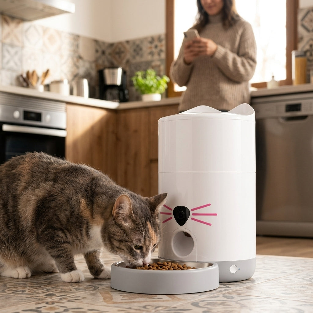 Catit PIXI Vision · Comedero inteligente con cámara para gatos